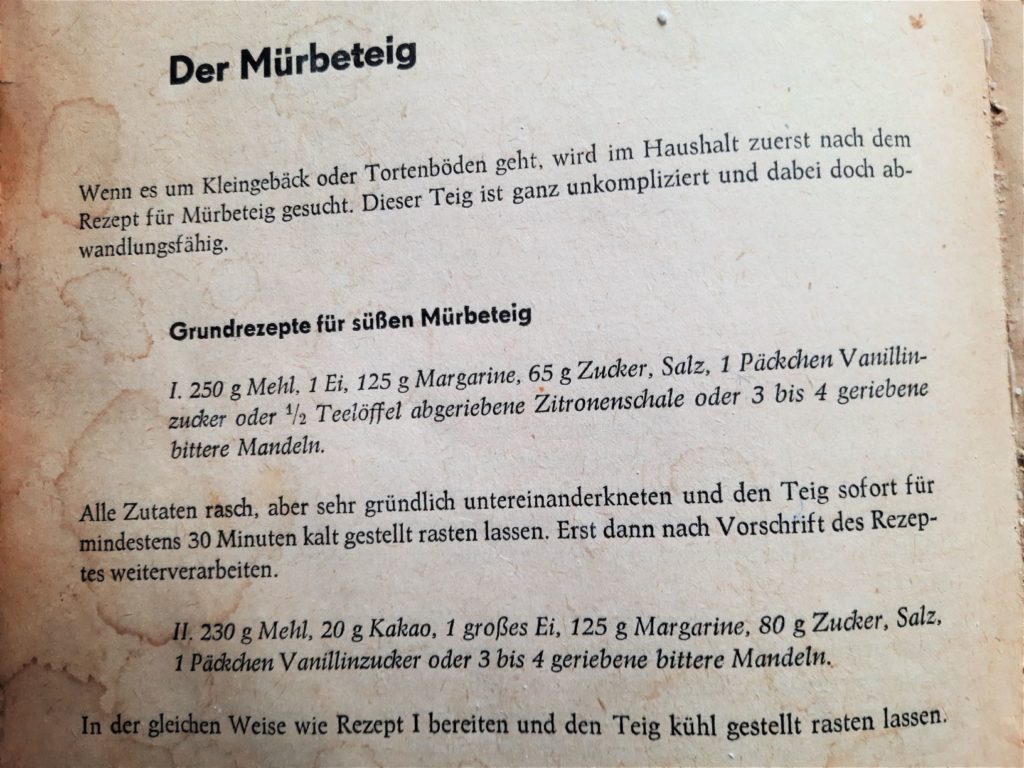 Rezept für Mürbeteig